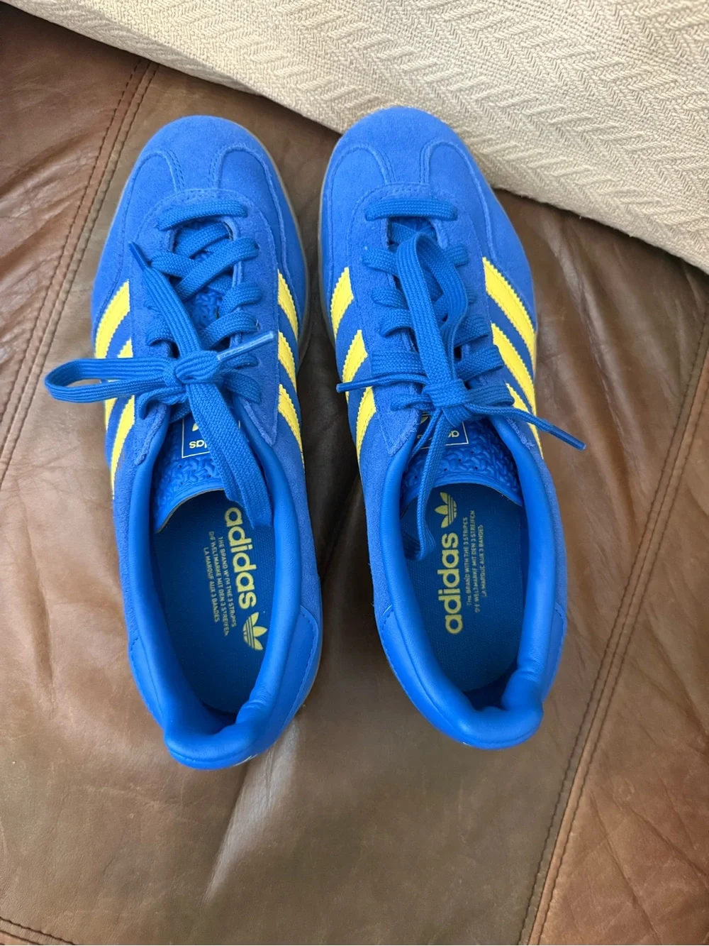 Adidas Gazelle Men’s Blue & Yellow Suede Sneakers